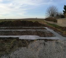 Fondation en semelles ancrées à 2.5m