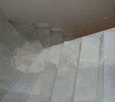 L'escalier, carrelage enlev&eacute;!!
