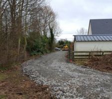 Terrassement chemin d'acc&egrave;s