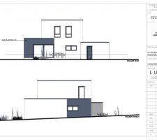 Vu de la maison dessinée par l'architecte.