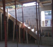 Coffrage futur escalier