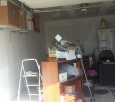Peinture des murs du garage en blanc