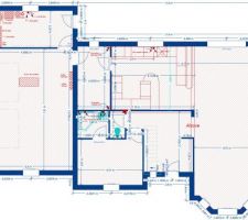 Voici le plan presque définitif du rez-de-chaussée. Plan réalisé par nos soins !
Pratiques les outils informatiques modernes !