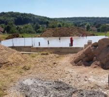 Le 12 aout la dalle est coul&eacute;e