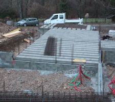 Plancher du rez de chaussée en poutrelles et hourdis