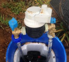 Compteur d'eau posé
