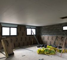 Pose de l'isolation et du placo