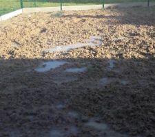Terrain sous la pluie...