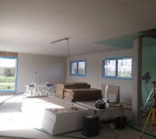 Placo au rdc presque terminé