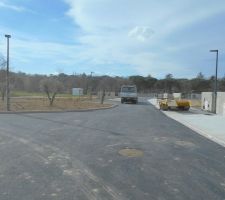 Mise en place des arbres près des places de stationnement partie 2 du lotissement