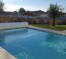 Sur une beau week end de fevrier , nettoyage de la piscine