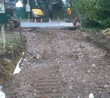 Début de l'accès chantier