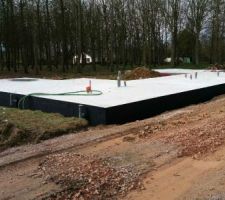 Mise en place de l'étanchéité du vide sanitaire