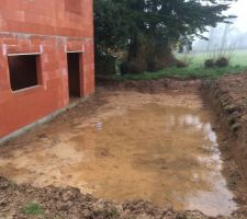 L'emplacement de la future terrasse.