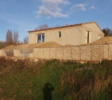 Avancement du mur de gabion