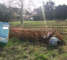 Le ferraillage de la fondation de la future maison