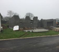 Vue d'ensemble de l'élévation des murs
Il faisait un temps de cochon :(