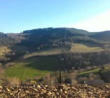 Vue de la baie vitrée du salon. On n'avait pas envie de rentrer à l'appartement ce week end...