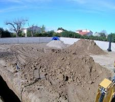 Tranchée de 50ml ; 2.5m de profondeur moyenne