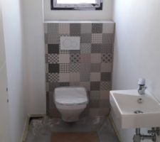 Pose WC suspendu + Lave-main_RDC