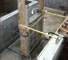 Mur de renforcement dalle pour l'insert de cheminée