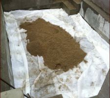 Préparation sol de la cave pour pose pavés