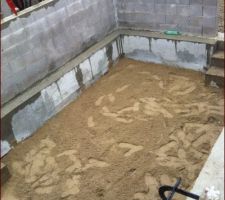 Préparation sol de la cave pour pose pavés