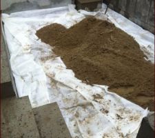 Préparation sol de la cave pour pose pavés