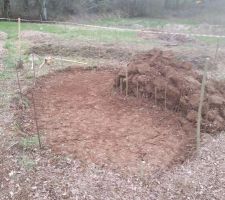 1ère séance pour creuser le point d'eau du potager