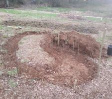 1ère séance pour creuser le point d'eau du potager