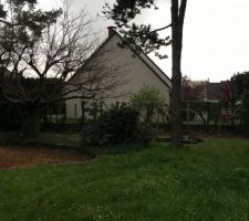 Vue de notre terrain avant cr&eacute;ation du lotissement