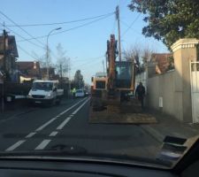 Arrivée des engins, 1er jour des travaux