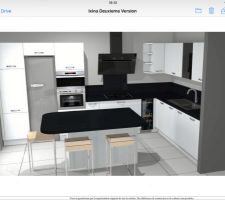 Implantation de cuisine proposée pas Ixina