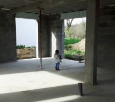 Vue sur les futures baies de salle à manger