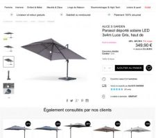 Parasol solaire pour le coin apéro côté est