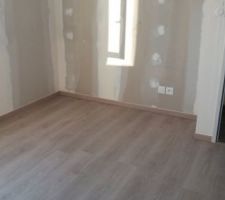 Pose du parquet des chambres