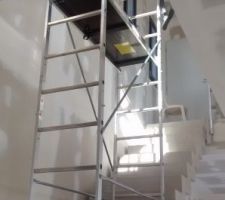 Mise en place echaffaudage