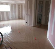 Chape liquide dans le salon