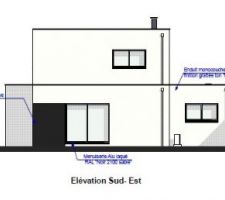 ELEVATION ARRIERE - SUD EST