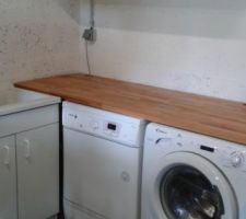 Installation d'un plan de travail dans la partie buanderie du garage