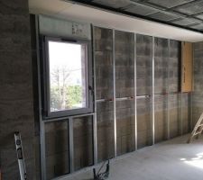 Ferraillage et pose de la laine chambre parentale