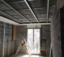 Ferraillage et pose de la laine chambre parentale