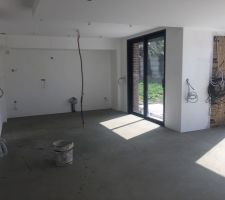 Coulage de la dalle de réagréage