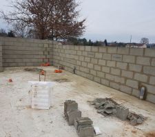 &Eacute;l&eacute;vation des murs du RDC