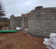 &Eacute;l&eacute;vation des murs du RDC