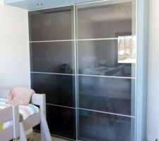 Placard Ikea intégré dans la chambre du petit (Le bleu ne semble pas aussi clair en vrai)