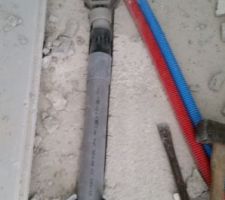 Cr&eacute;ation de la douche Italienne, d&eacute;nivel&eacute;e + &eacute;vac