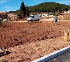 Photo terrassement vue depuis la voirie