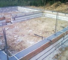 Cuisine coin en bas &agrave; gauche, puis les chambres en haut &agrave; droite et en haut.