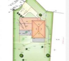 Plan d'implantation, entrée au nord